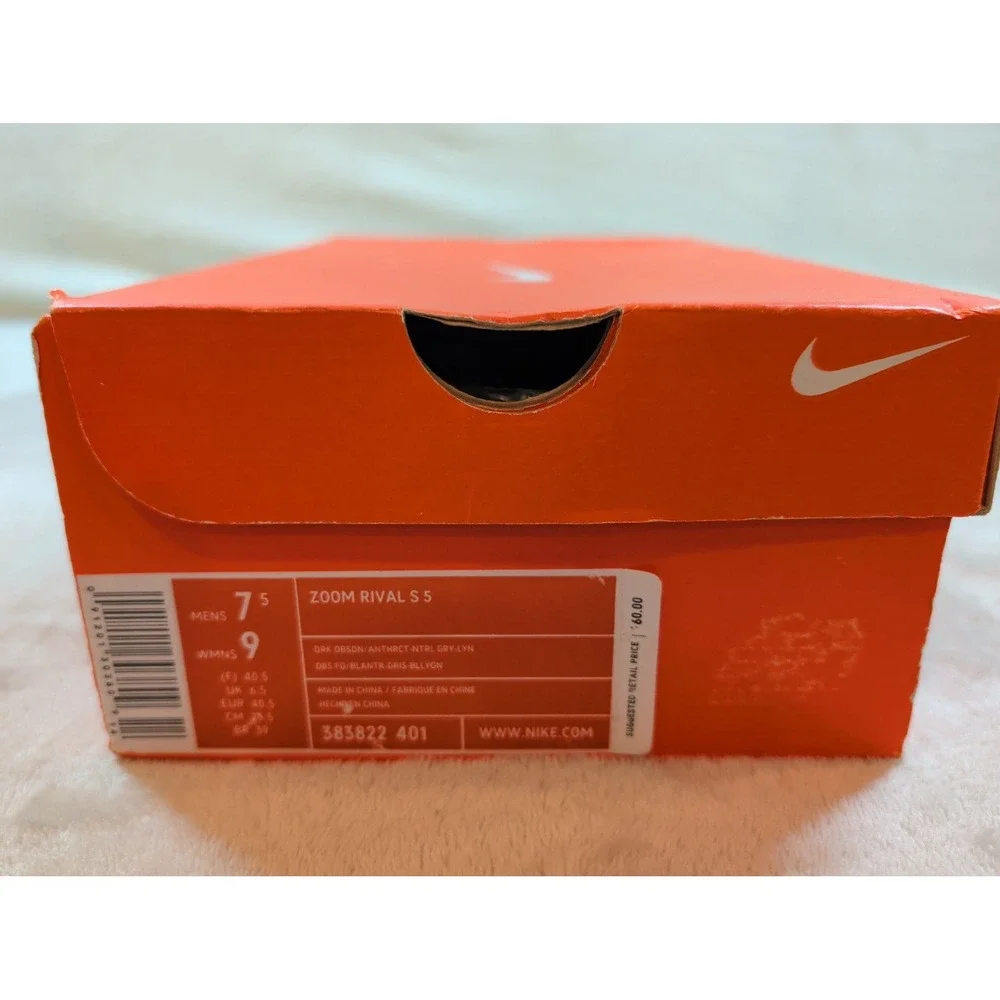 Nike Zoom Rival S Track Field Spikes Blk White Blue 316536-001 Mens 7.5 Womens 9